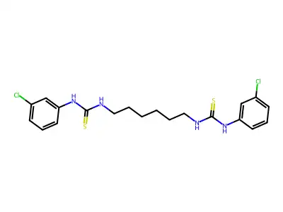 1-(3-Chlorophenyl)-3-[6-[(3-chlorophenyl)carbamothioylamino]hexyl]thiourea structure