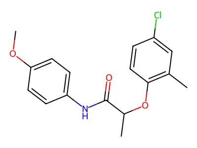 2-(4-chloro-2-methylphenoxy)-N-(4-methoxyphenyl)propanamide structure