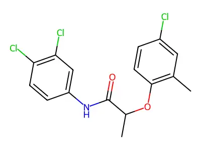 2-(4-chloro-2-methylphenoxy)-N-(3,4-dichlorophenyl)propanamide structure