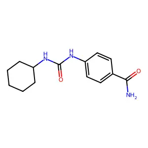 4-{[(Cyclohexylamino)carbonyl]amino}benzamide structure