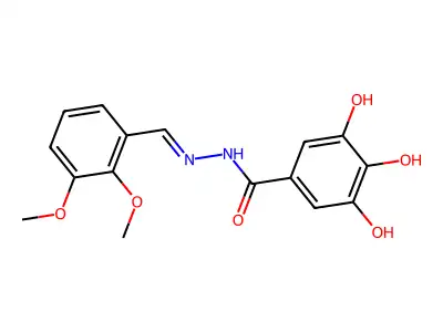 3,4,5-Trihydroxybenzoic acid 2-[(2,3-dimethoxyphenyl)methylene]hydrazide structure