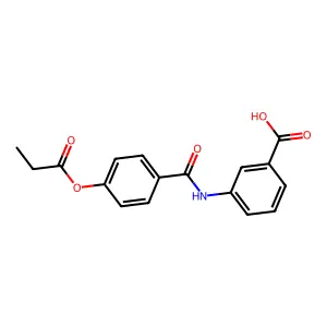 3-({[4-(Propanoyloxy)phenyl]carbonyl}amino)benzoic acid structure