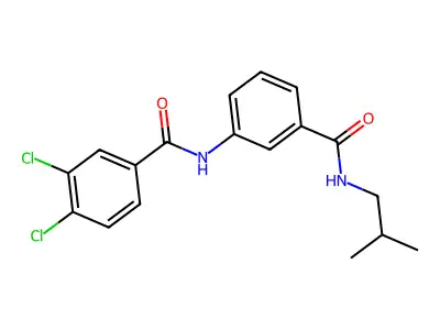 3,4-dichloro-N-[3-(2-methylpropylcarbamoyl)phenyl]benzamide structure