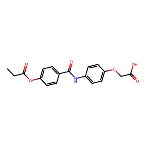 [4-({[4-(Propanoyloxy)phenyl]carbonyl}amino)phenoxy]acetic acid structure