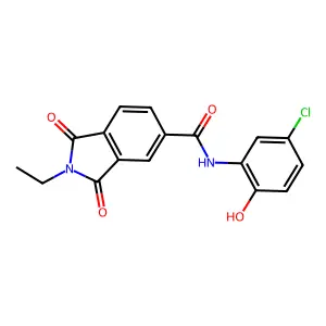 N-(5-chloro-2-hydroxyphenyl)-2-ethyl-1,3-dioxoisoindole-5-carboxamide structure