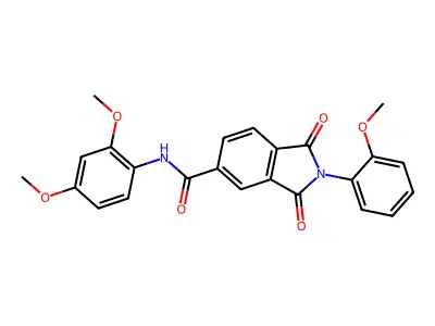 N-(2,4-dimethoxyphenyl)-2-(2-methoxyphenyl)-1,3-dioxoisoindole-5-carboxamide structure