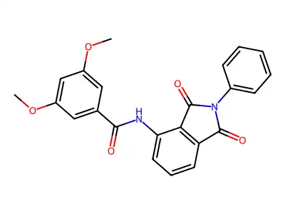 N-(1,3-dioxo-2-phenylisoindol-4-yl)-3,5-dimethoxybenzamide structure