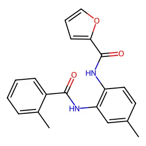N-[4-methyl-2-[(2-methylbenzoyl)amino]phenyl]furan-2-carboxamide structure