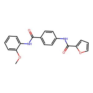 N-[4-[(2-methoxyphenyl)carbamoyl]phenyl]furan-2-carboxamide structure