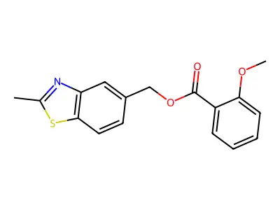 (2-Methyl-1,3-benzothiazol-5-yl)methyl 2-methoxybenzoate structure