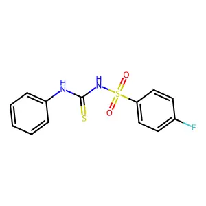 4-fluoro-N-(phenylcarbamothioyl)benzenesulfonamide structure