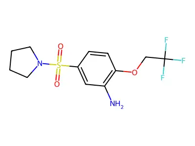 5-(Pyrrolidine-1-sulfonyl)-2-(2,2,2-trifluoroethoxy)aniline structure
