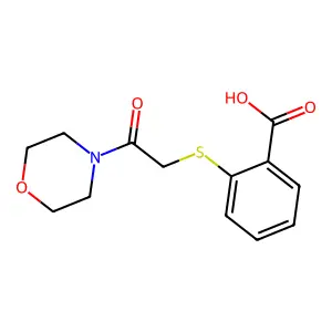 2-(2-Morpholin-4-yl-2-oxoethyl)sulfanylbenzoic acid structure