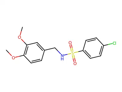 4-chloro-N-(3,4-dimethoxybenzyl)benzenesulfonamide structure