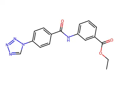 Ethyl 3-[[4-(tetrazol-1-yl)benzoyl]amino]benzoate structure