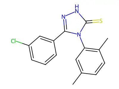 5-(3-chlorophenyl)-4-(2,5-dimethylphenyl)-4H-1,2,4-triazole-3-thiol structure