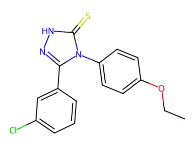 5-(3-chlorophenyl)-4-(4-ethoxyphenyl)-4H-1,2,4-triazole-3-thiol structure