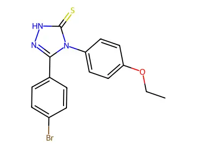 5-(4-bromophenyl)-4-(4-ethoxyphenyl)-4H-1,2,4-triazole-3-thiol structure
