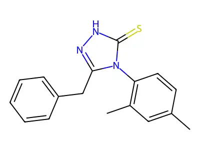 5-benzyl-4-(2,4-dimethylphenyl)-4H-1,2,4-triazole-3-thiol structure