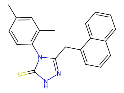 4-(2,4-dimethylphenyl)-5-(naphthalen-1-ylmethyl)-4H-1,2,4-triazole-3-thiol structure