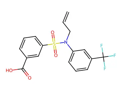 3-[(Prop-2-en-1-yl)[3-(trifluoromethyl)phenyl]sulfamoyl]benzoic acid structure