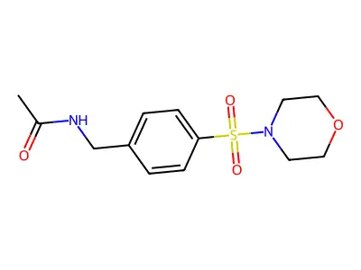 N-{[4-(morpholin-4-ylsulfonyl)phenyl]methyl}acetamide structure