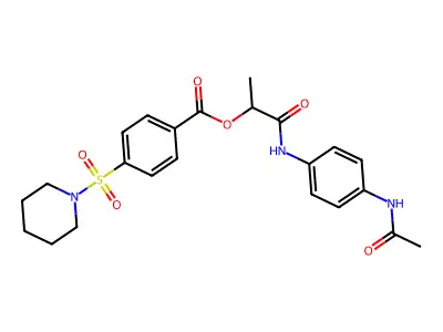 [1-(4-Acetamidoanilino)-1-oxopropan-2-yl] 4-piperidin-1-ylsulfonylbenzoate structure
