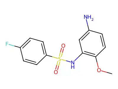 N-(5-amino-2-methoxyphenyl)-4-fluorobenzene-1-sulfonamide structure
