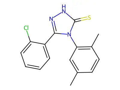 5-(2-chlorophenyl)-4-(2,5-dimethylphenyl)-4H-1,2,4-triazole-3-thiol structure