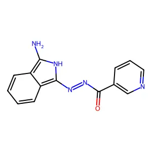 N'-(3-amino-1H-isoindol-1-ylidene)pyridine-3-carbohydrazide structure