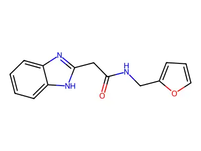 2-(1H-1,3-benzodiazol-2-yl)-N-(furan-2-ylmethyl)acetamide structure