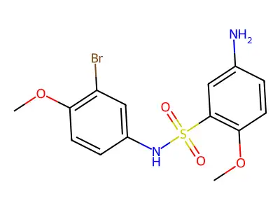 5-amino-N-(3-bromo-4-methoxyphenyl)-2-methoxybenzene-1-sulfonamide structure