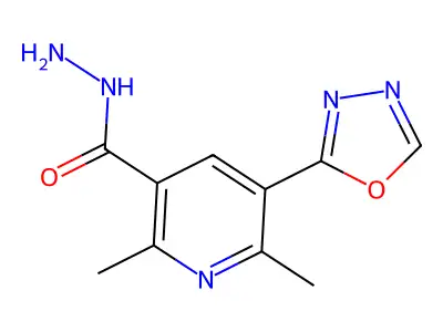 2,6-Dimethyl-5-(1,3,4-oxadiazol-2-yl)nicotinohydrazide structure