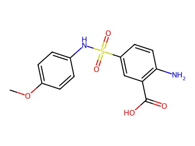 2-Amino-5-((4-methoxyphenyl)sulfamoyl)benzoic acid structure