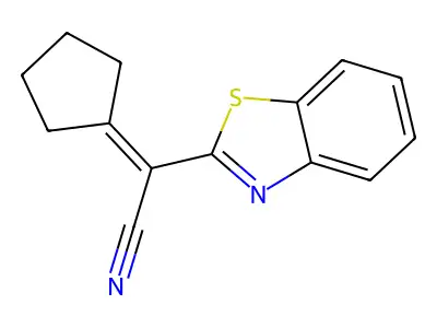 2-(Benzo[d]thiazol-2-yl)-2-cyclopentylideneacetonitrile structure