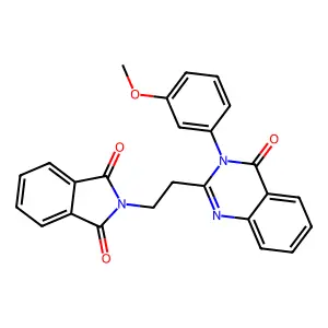 2-[2-[3-(3-Methoxyphenyl)-4-oxoquinazolin-2-yl]ethyl]isoindole-1,3-dione structure