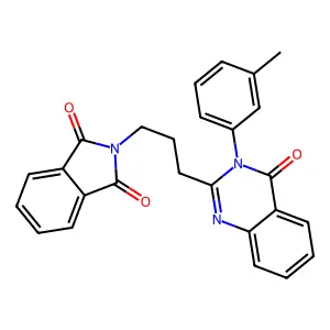 2-[3-[3-(3-Methylphenyl)-4-oxoquinazolin-2-yl]propyl]isoindole-1,3-dione structure