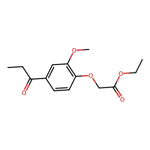Ethyl (2-methoxy-4-propionylphenoxy)acetate structure