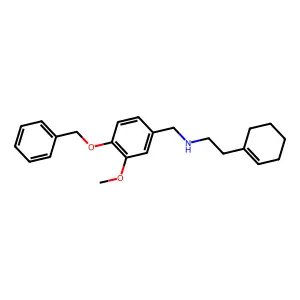 2-(cyclohexen-1-yl)-N-[(3-methoxy-4-phenylmethoxyphenyl)methyl]ethanamine structure