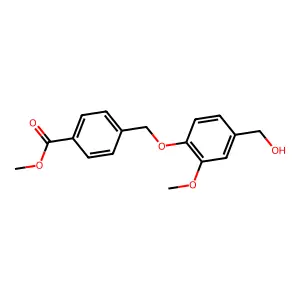 Methyl 4-((4-(hydroxymethyl)-2-methoxyphenoxy)methyl)benzoate structure