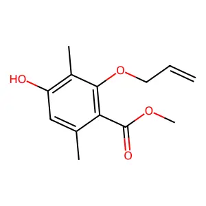 Methyl 2-(allyloxy)-4-hydroxy-3,6-dimethylbenzoate structure