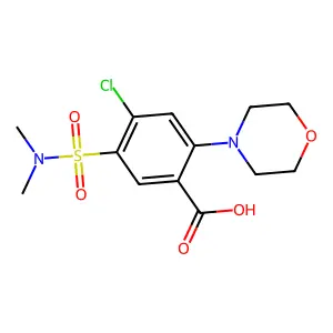 4-Chloro-5-(dimethylsulfamoyl)-2-(morpholin-4-yl)benzoic acid structure