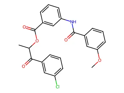 2-(3-Chlorophenyl)-1-methyl-2-oxoethyl 3-[(3-methoxybenzoyl)amino]benzoate structure