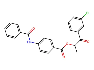 [1-(3-Chlorophenyl)-1-oxopropan-2-yl] 4-benzamidobenzoate structure
