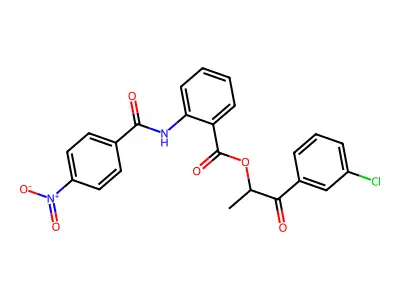 [1-(3-Chlorophenyl)-1-oxopropan-2-yl] 2-[(4-nitrobenzoyl)amino]benzoate structure