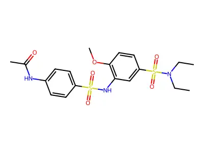 N-(4-{[5-(diethylsulfamoyl)-2-methoxyphenyl]sulfamoyl}phenyl)acetamide structure