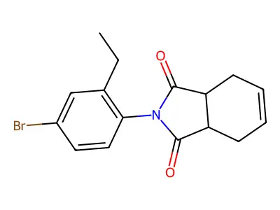 2-(4-Bromo-2-ethylphenyl)-3a,4,7,7a-tetrahydroisoindole-1,3-dione structure