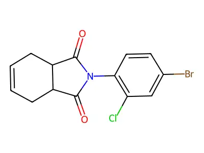 2-(4-Bromo-2-chlorophenyl)-3a,4,7,7a-tetrahydroisoindole-1,3-dione structure