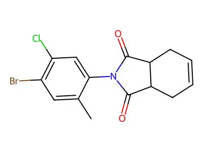 2-(4-Bromo-5-chloro-2-methylphenyl)-3a,4,7,7a-tetrahydroisoindole-1,3-dione structure