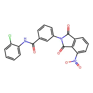 N-(2-chlorophenyl)-3-(4-nitro-1,3-dioxoisoindol-2-yl)benzamide structure
